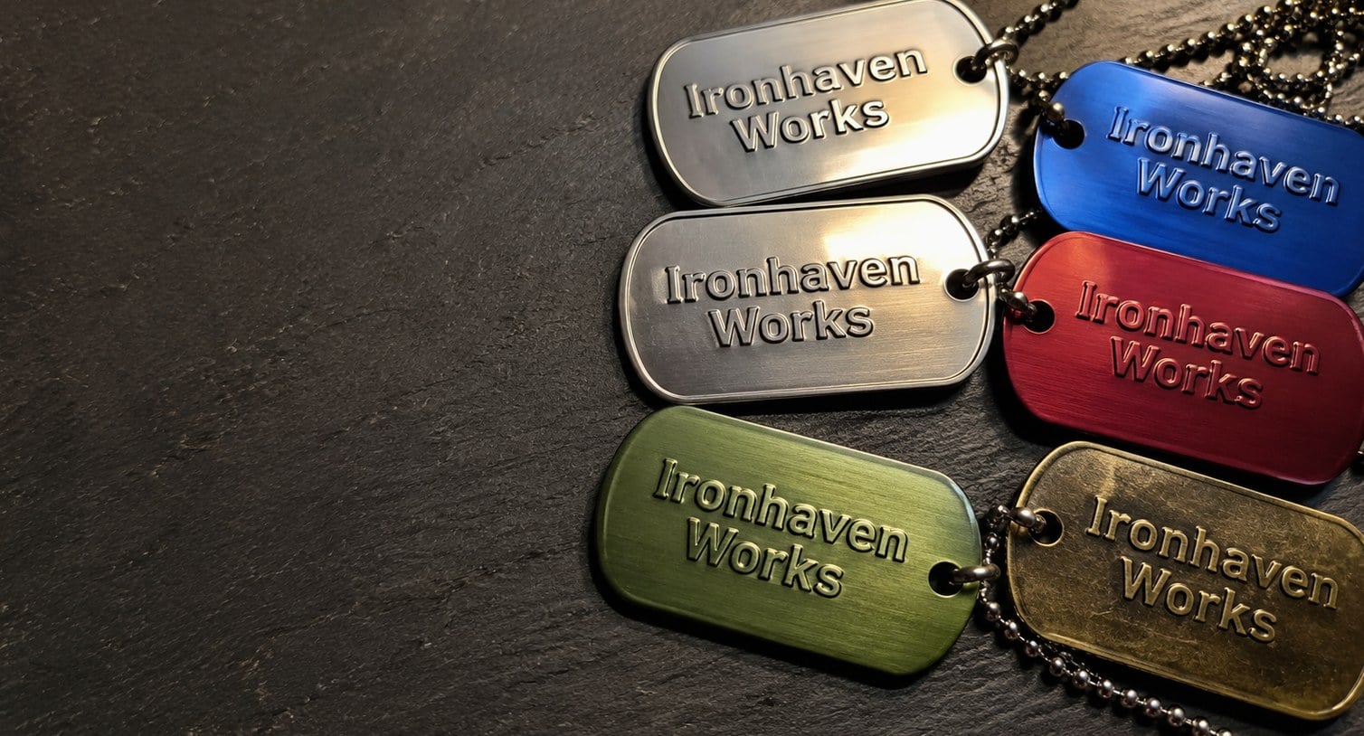 Custom printed dog tags with logo