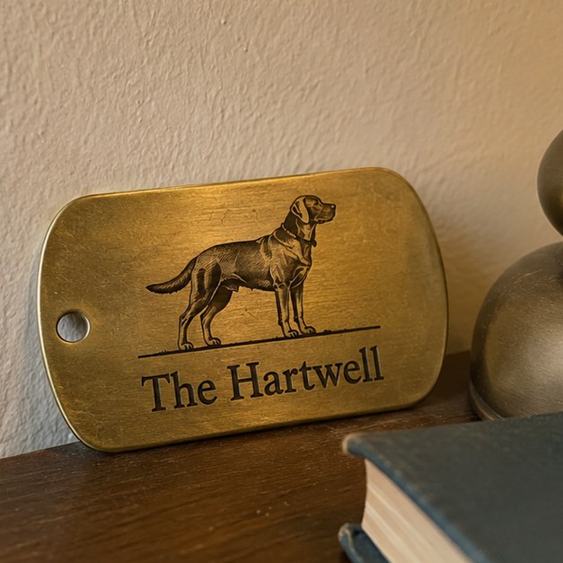 Dog tags with logo — customer photo