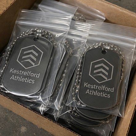 Promotional custom dog tags with company logo